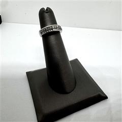 14K 585 White Gold 6.8G 0.26ctw Diamond Cluster Ring Size: 3.5!